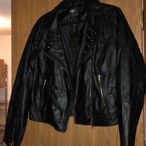 Black Leather Moto Jacket